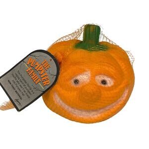 Vintage soft Foam Hyman Halloween Pumpkin face ball NWT toy the pumpster family